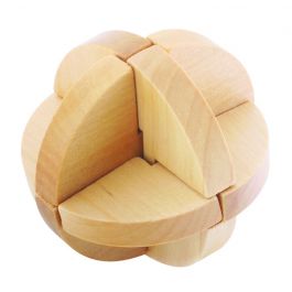 Sphere wooden puzzle top